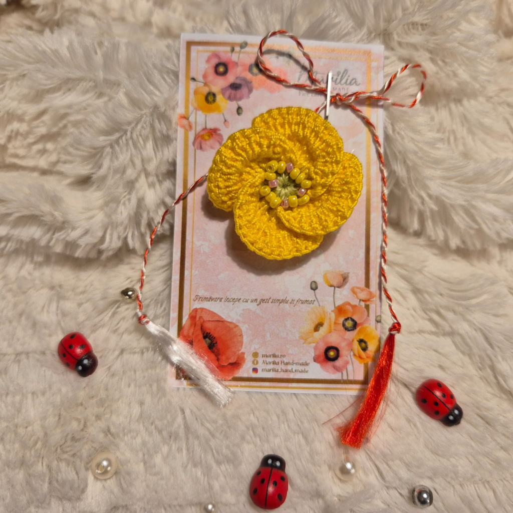 Mac croșetat galben