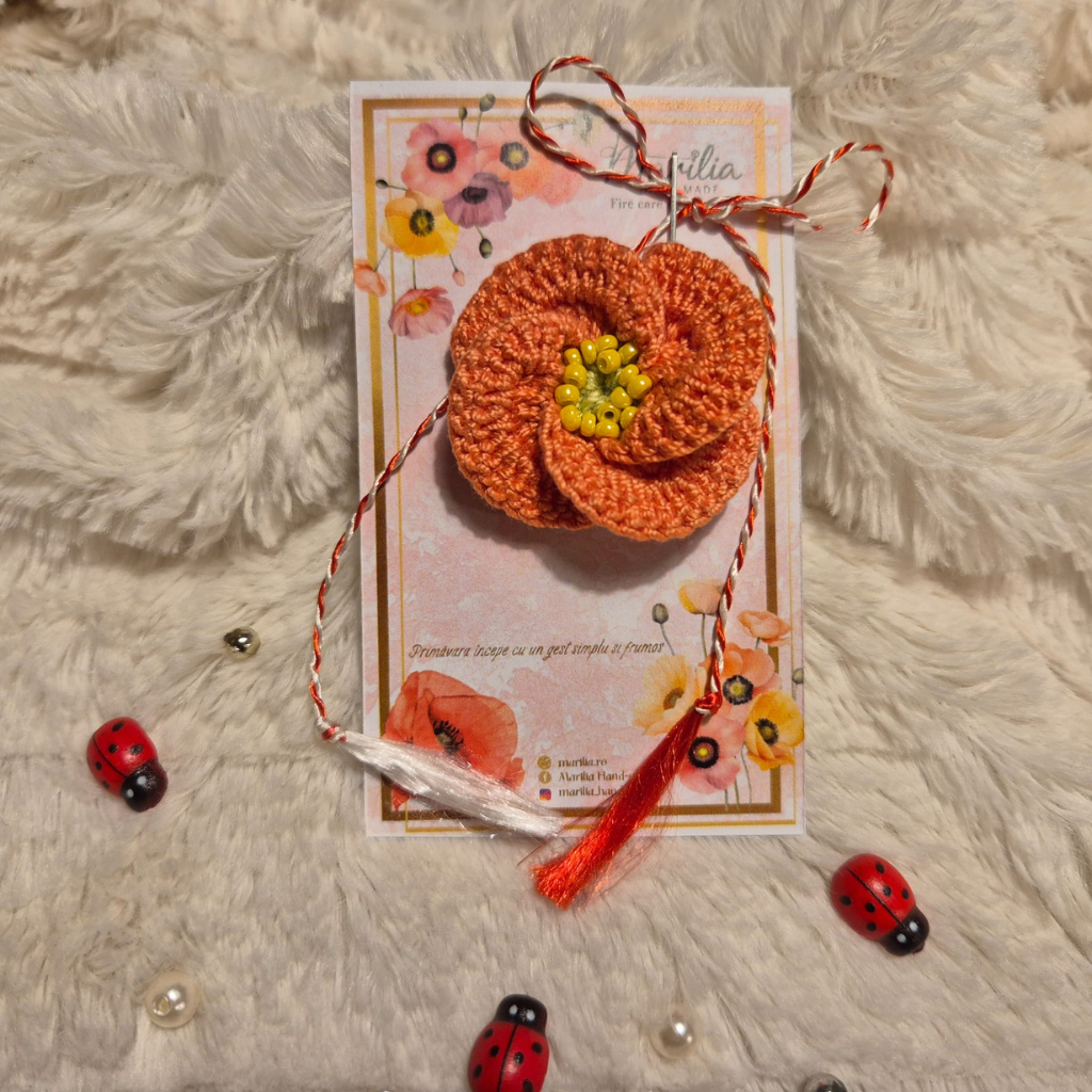 Mac croșetat portocaliu